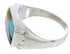 Silver Turquoise Multicolor Southwest Inlay Ring Size 8-3/4 JX38089